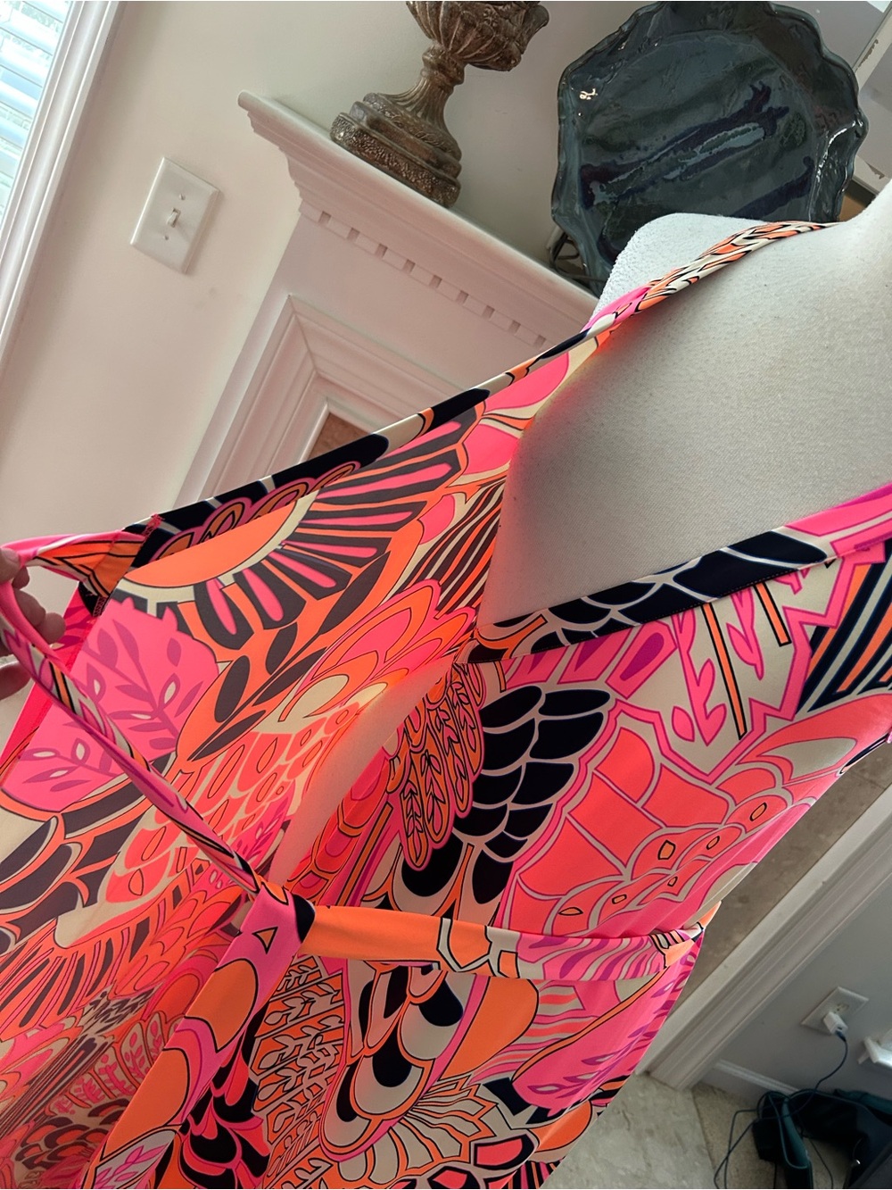 JB by Julie Brown Bold Multi Color Wrap Maxi Dress - Picture 5 of 8